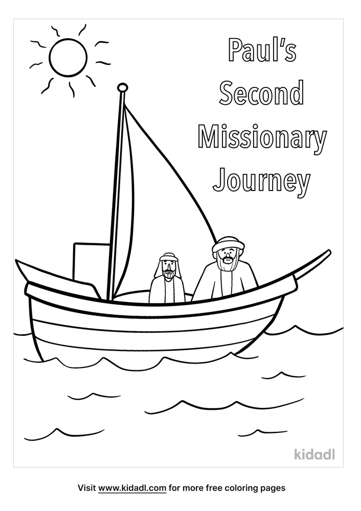 Paul S Second Missionary Journey Coloring Pages Free Bible Coloring Pages Kidadl