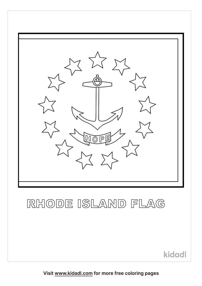 Rhode Island Flag Coloring Pages Free World Geography Flags Coloring Pages Kidadl