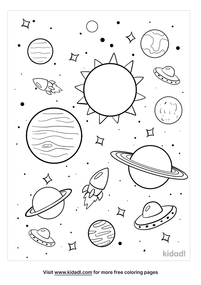 Solar System Coloring Pages Free Space Coloring Pages Kidadl