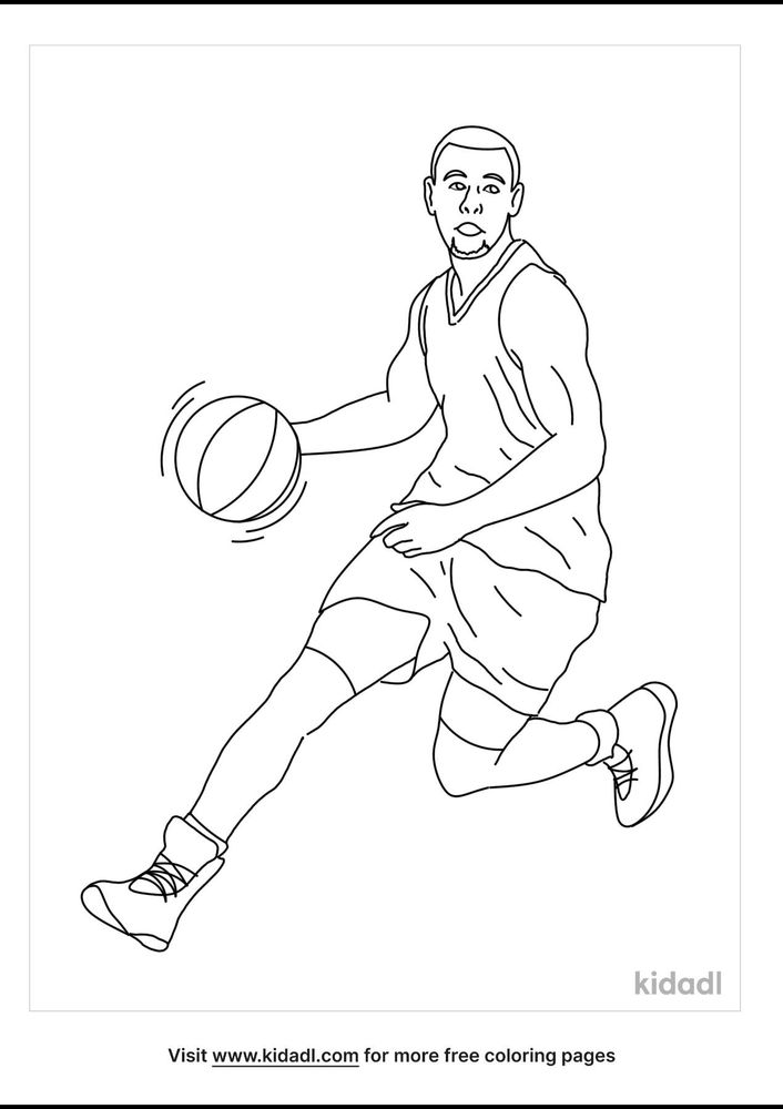Stephen Curry Coloring Pages Free People Coloring Pages Kidadl