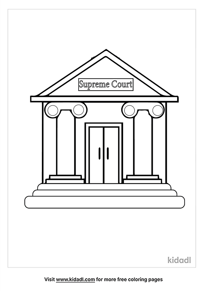 Supreme Court Coloring Pages Free Buildings Coloring Pages Kidadl