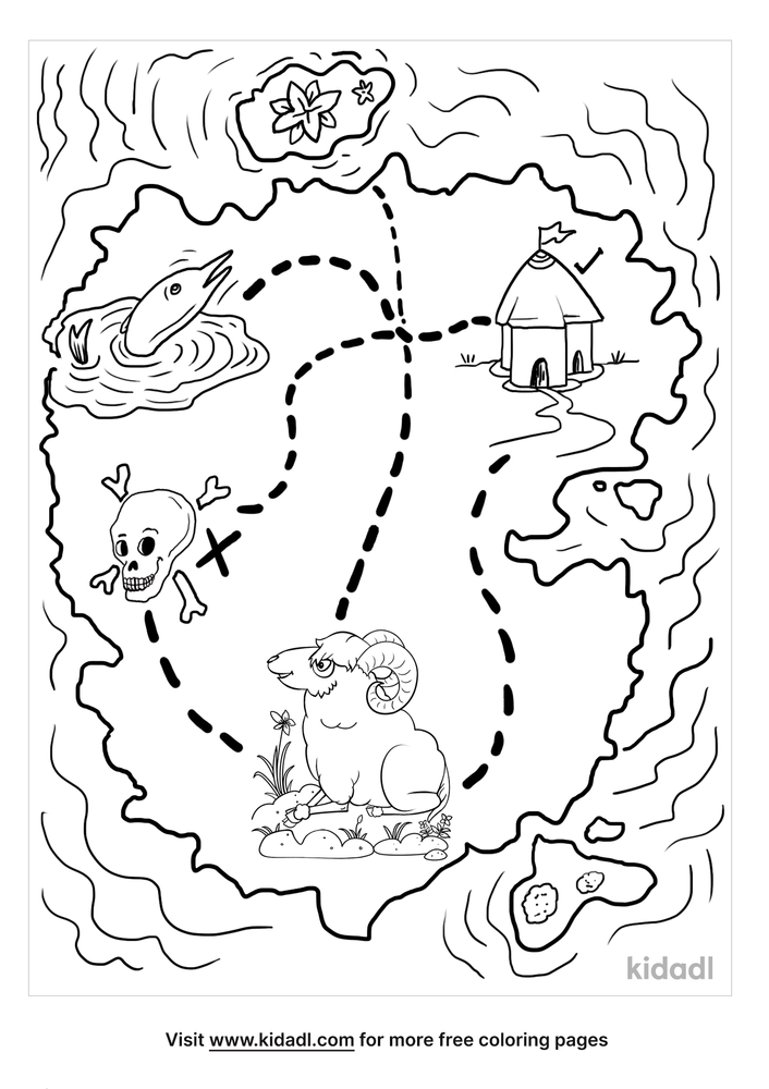 treasure map coloring pages free fun coloring pages kidadl