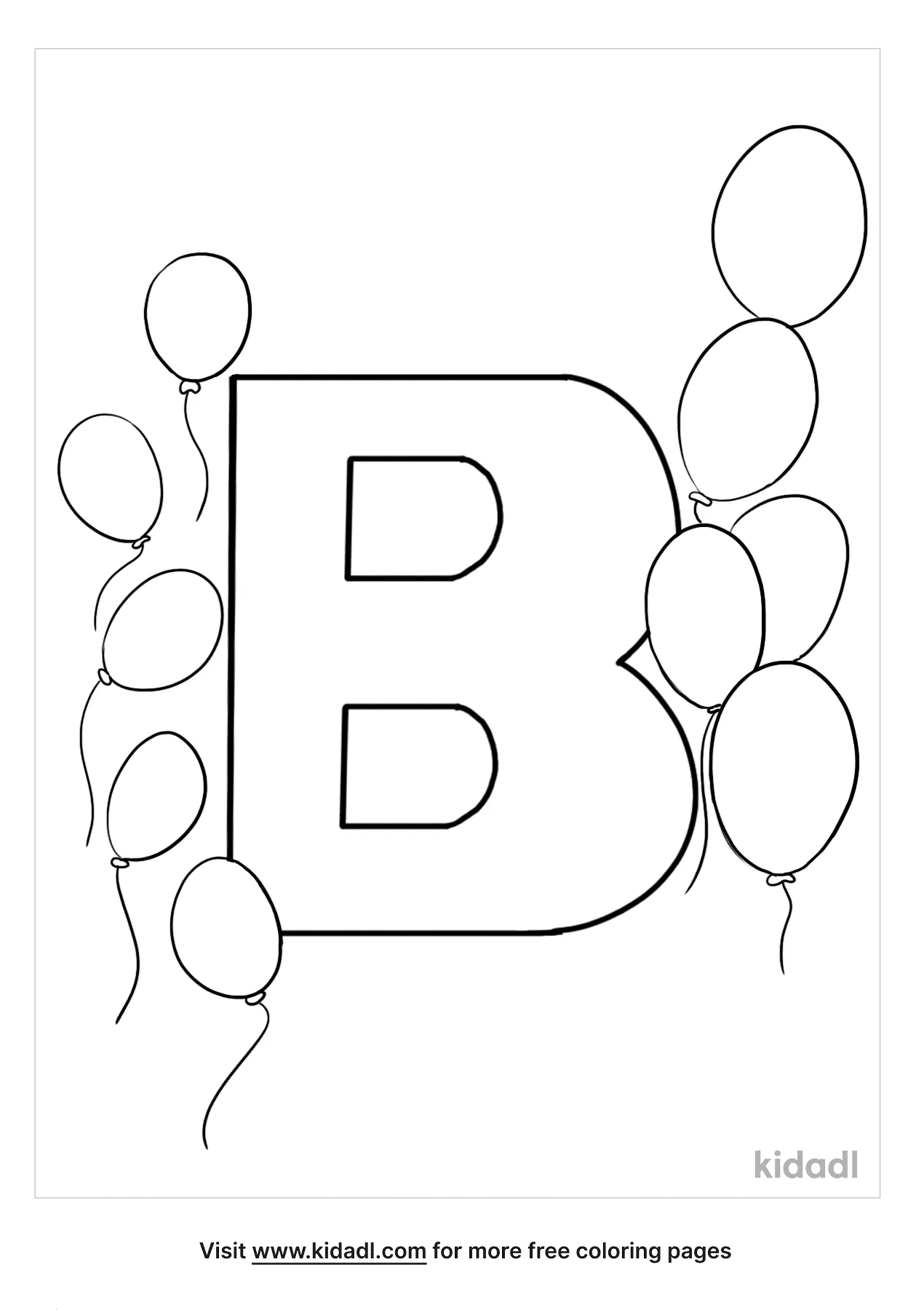 Coloring Page Letter B Home Interior Design