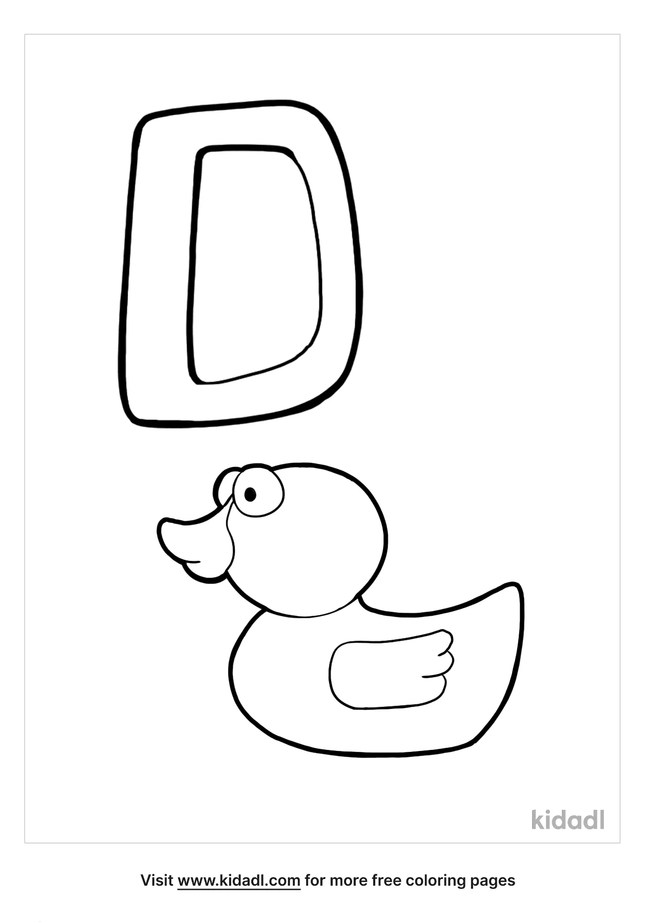 Free Letter D Coloring Page | Coloring Page Printables | Kidadl