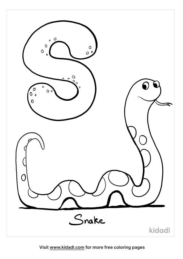 Free Letter S Coloring Page | Coloring Page Printables | Kidadl