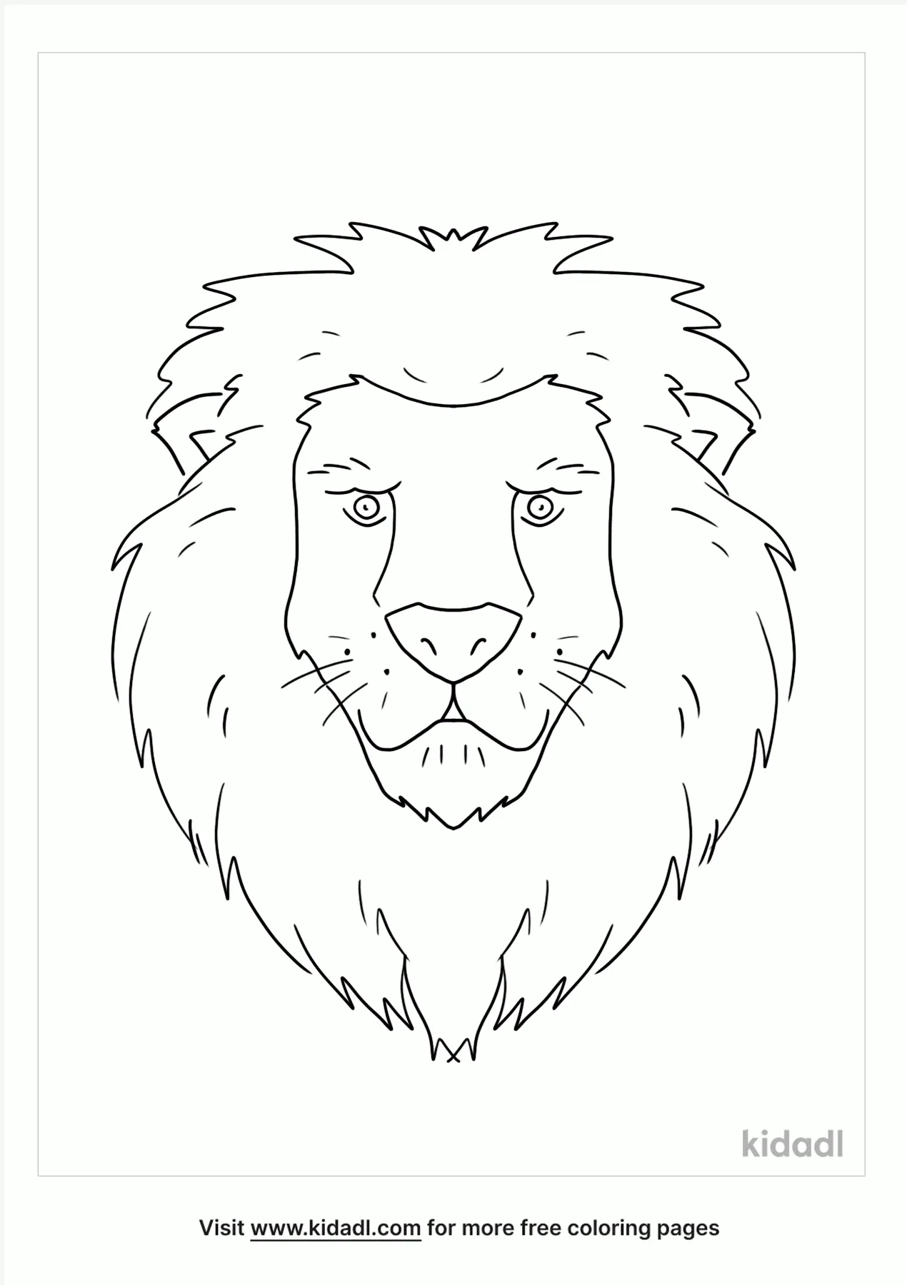 Lion Head Coloring Pages For Kids