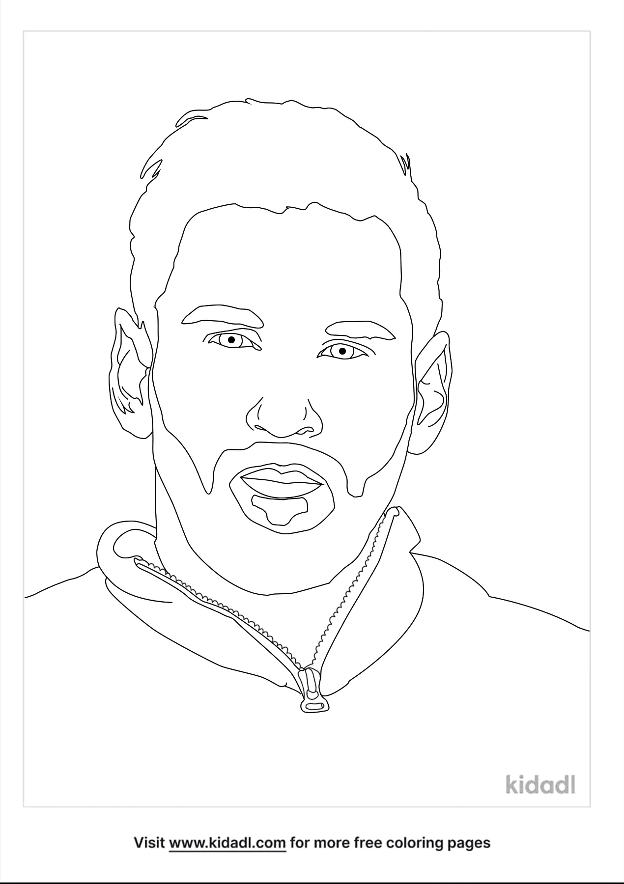 Lionel Messi Coloring Page | Free Famous Coloring Page | Kidadl