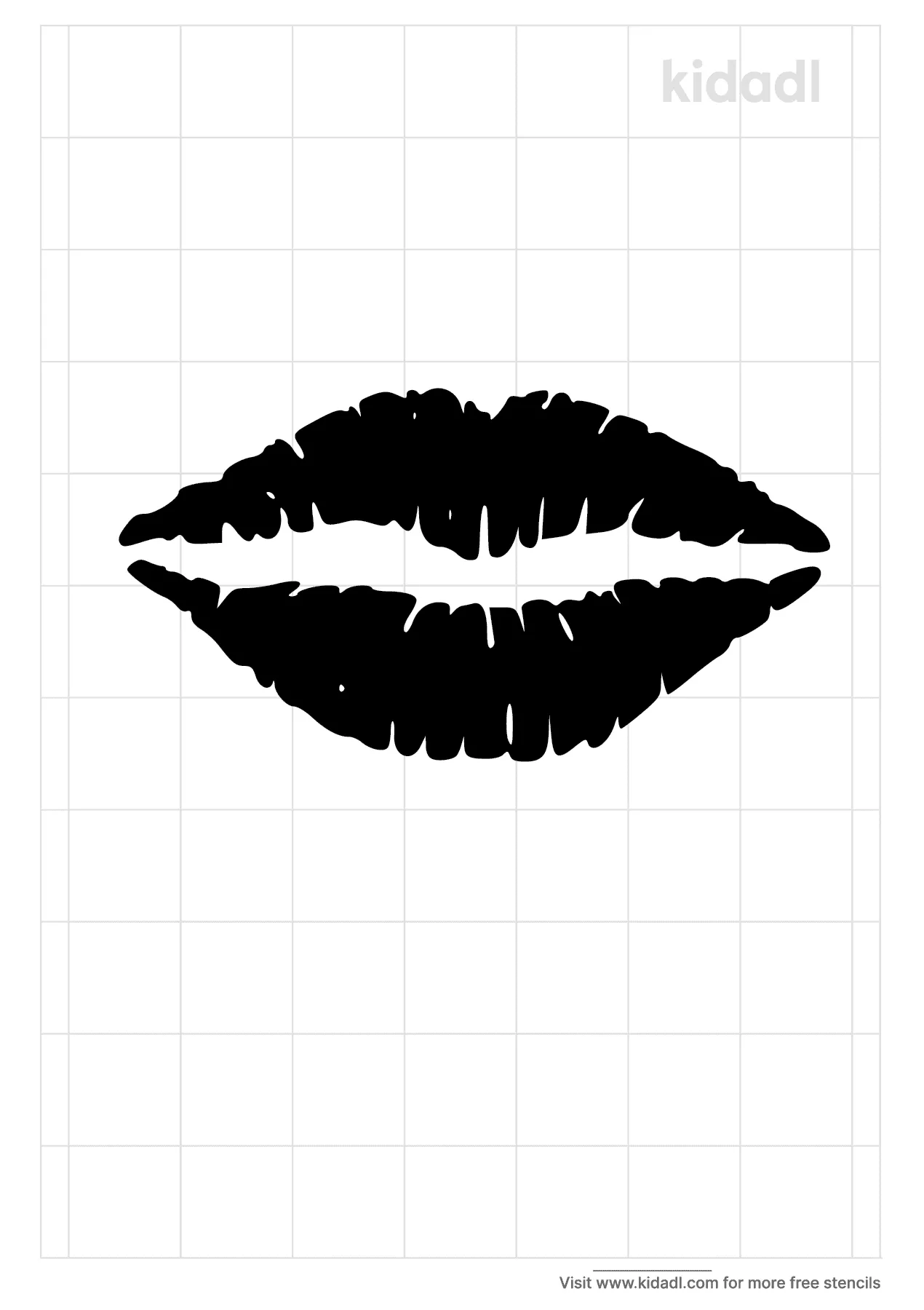 Printable Lips Stencil