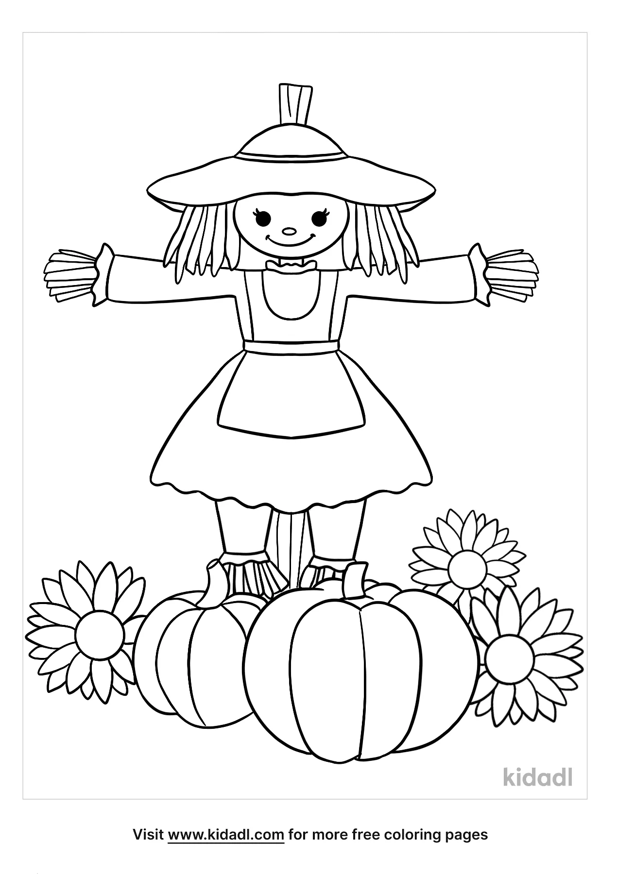 scarecrow hats coloring pages