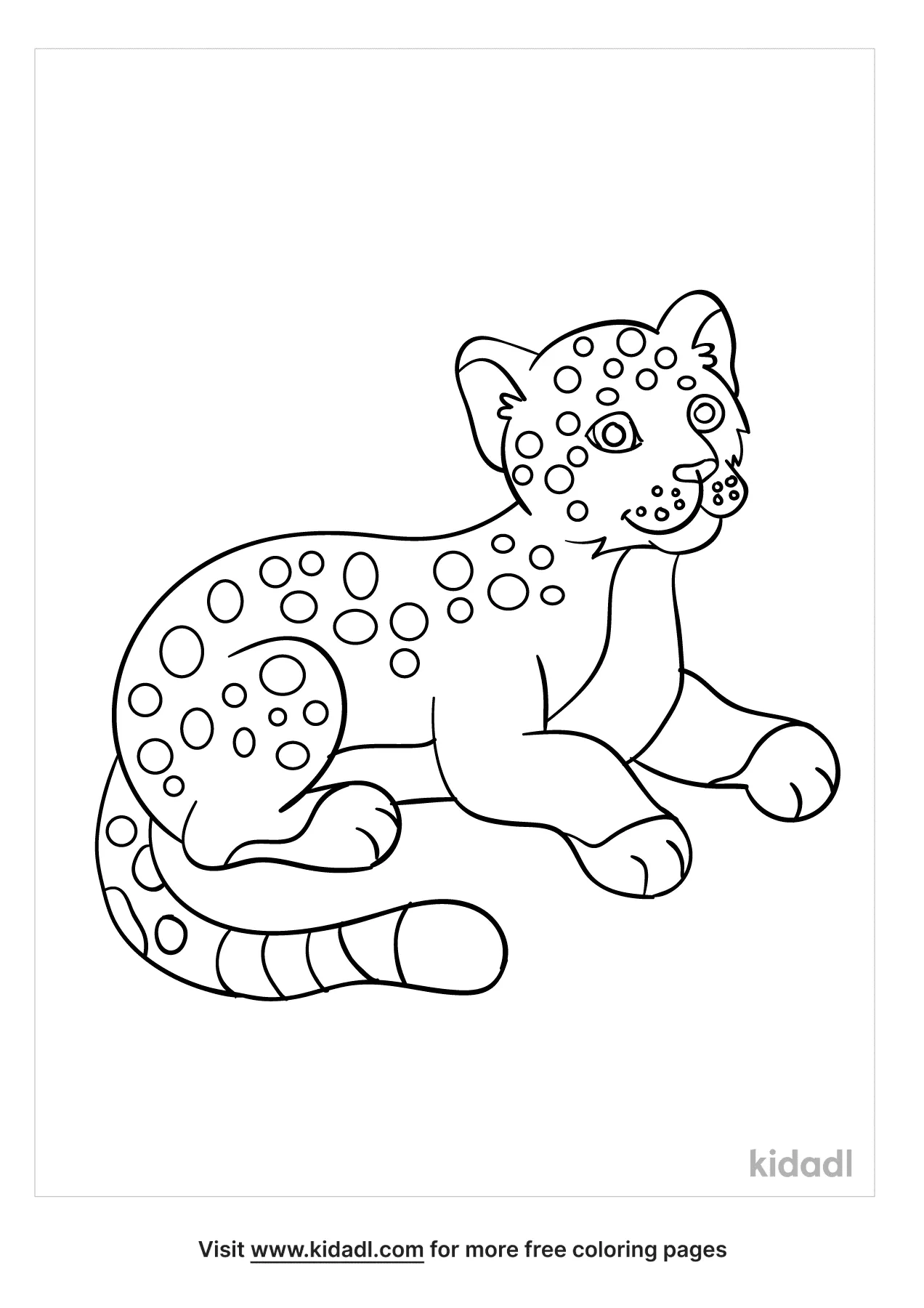 Рисунок раскраска ягуара