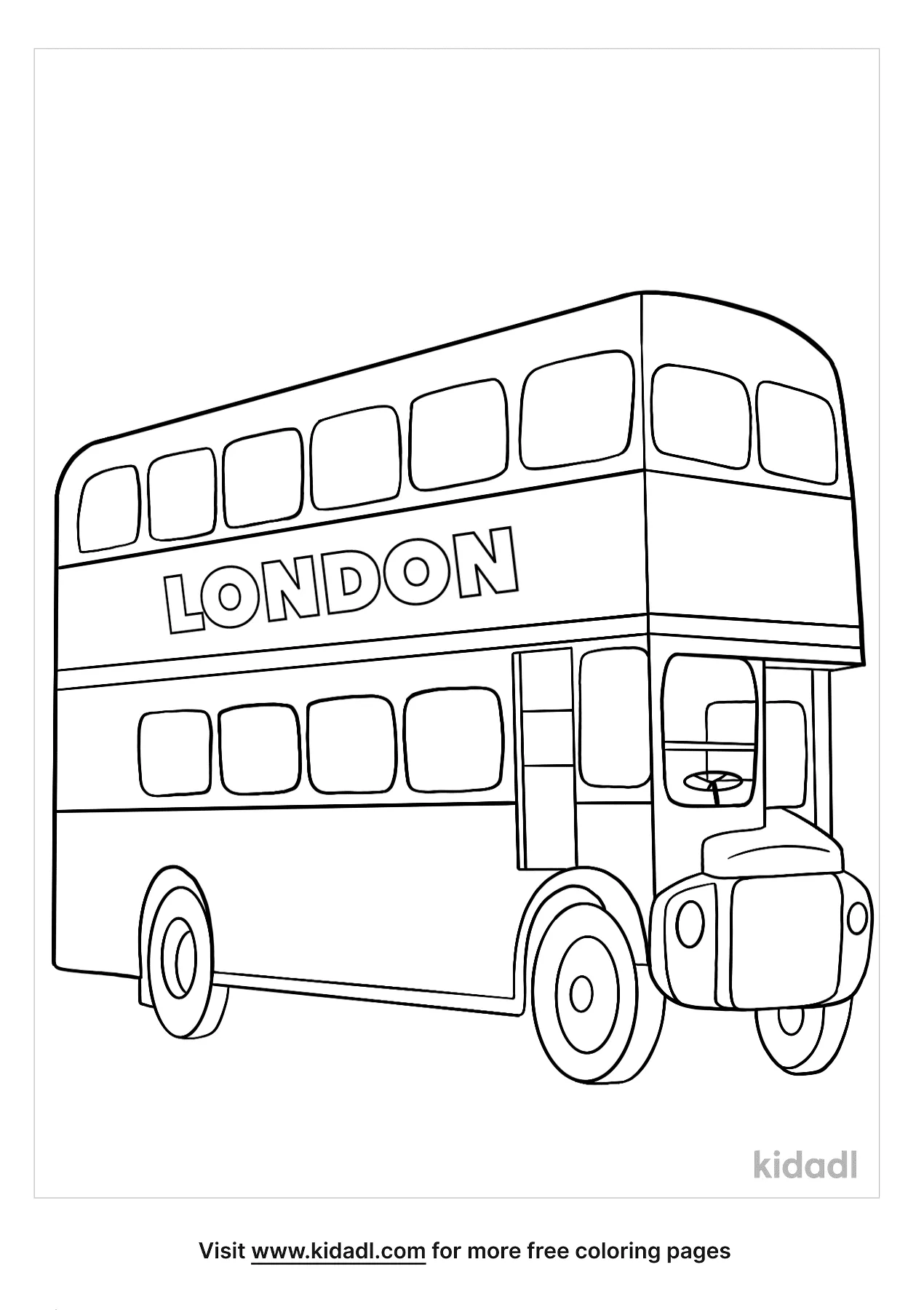 Free London Bus Coloring Page | Coloring Page Printables | Kidadl