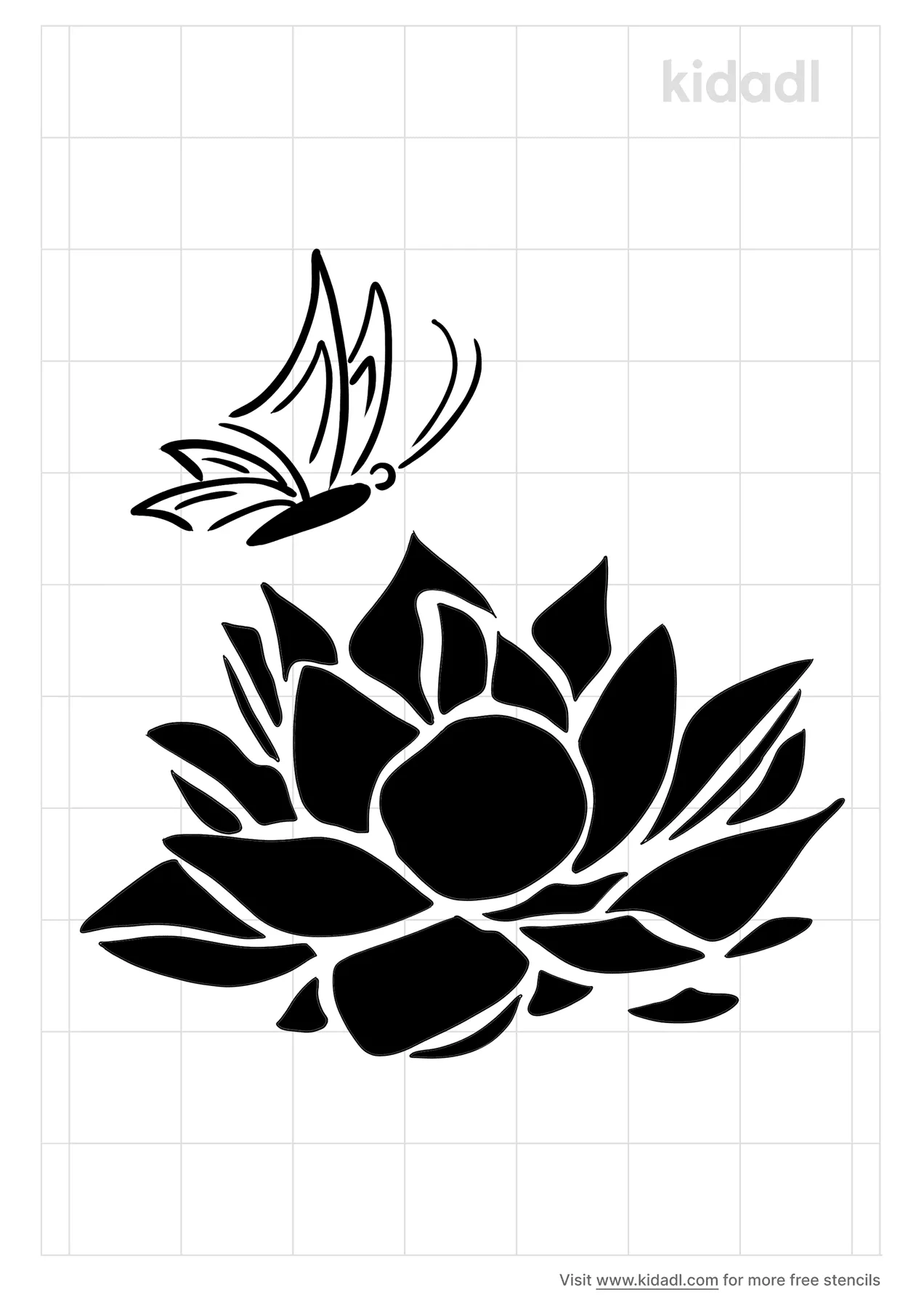 Lotus Butterfly Stencils Free Printable Flowers Stencils Kidadl And Flowers Stencils Free Printable Stencils Kidadl