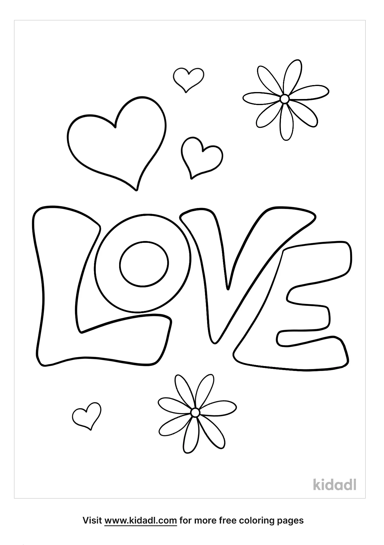 Love Word Art Coloring Page Free Printable Coloring P - vrogue.co