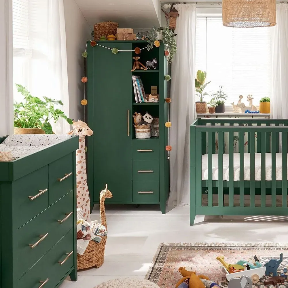 Make your baby's nursery sleek, stylish and colourful with the Melfi 3-piece furniture set.