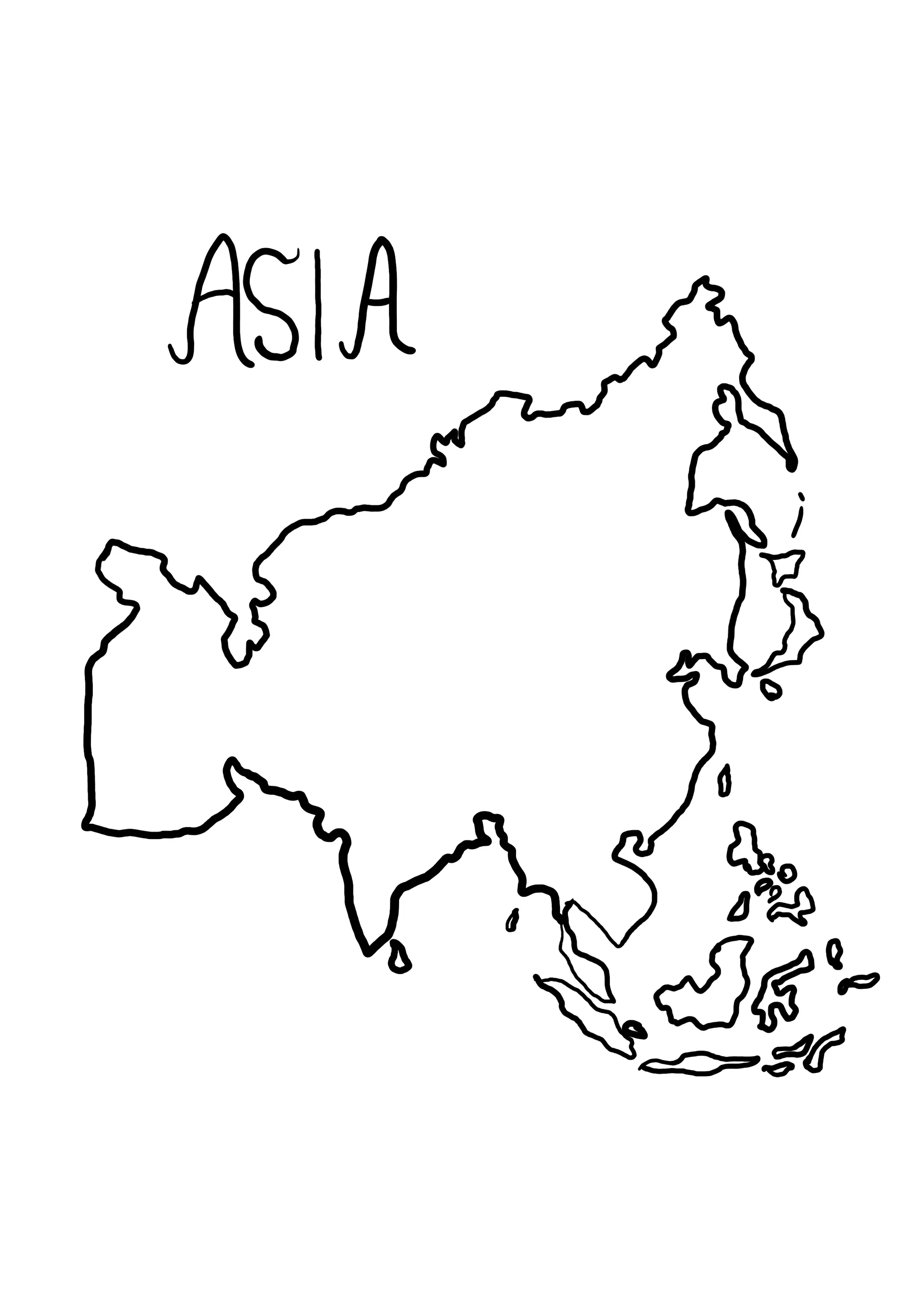 Map Of Asia Coloring Pages   Free Maps Coloring Pages   Kidadl