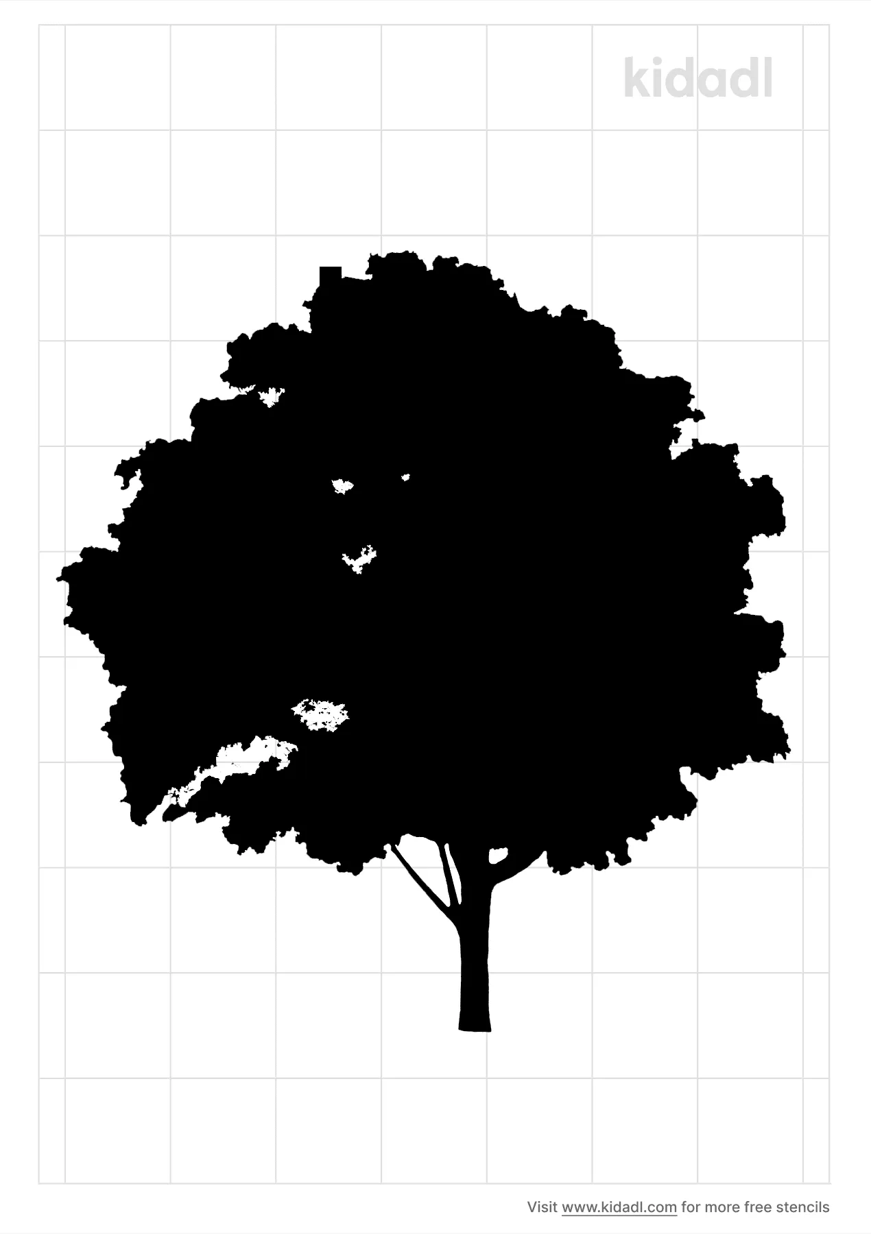 Free Maple Tree Stencil Stencil Printables Kidadl