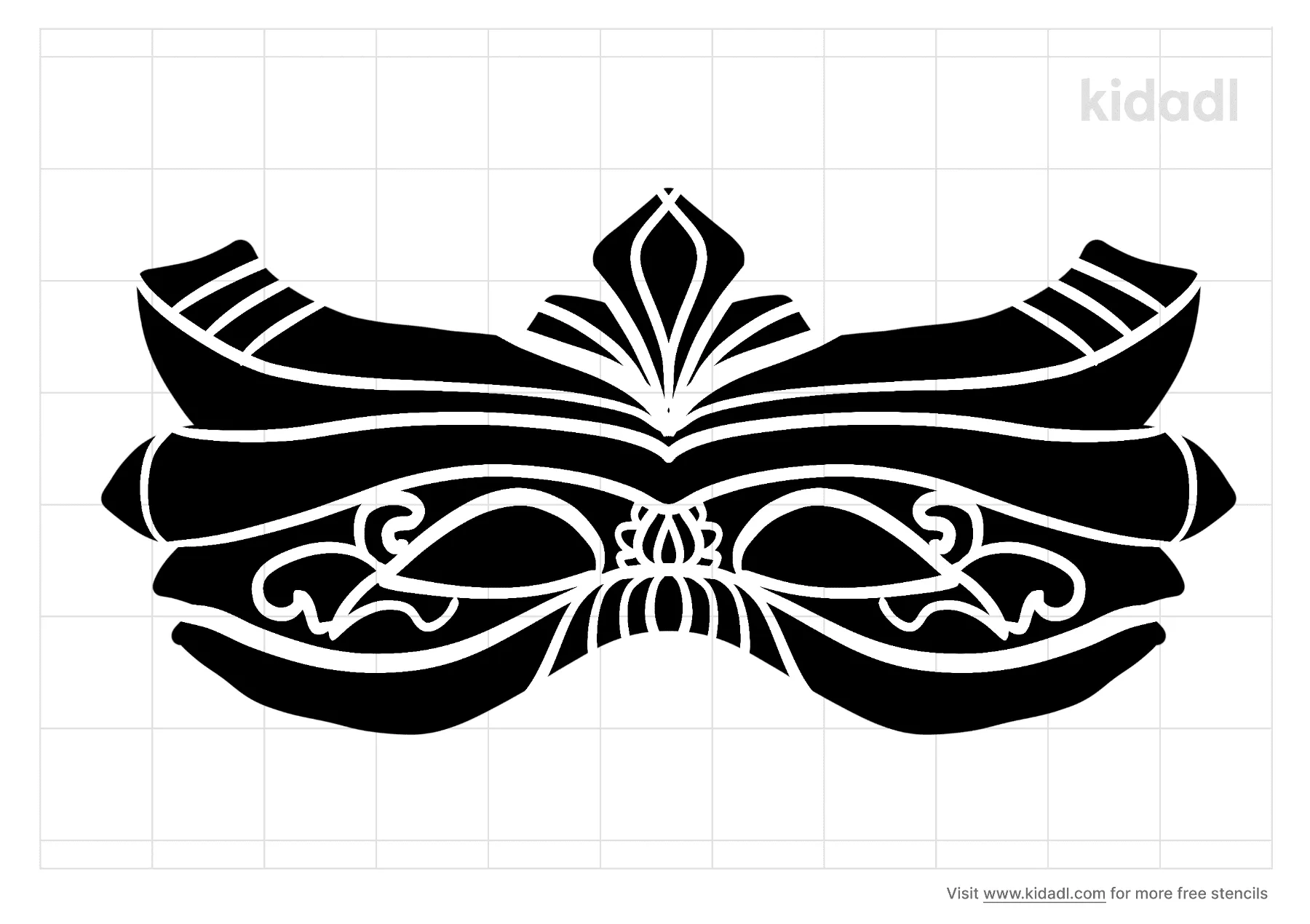 Free Mardi Gras Mask Stencil Stencil Printables Kidadl