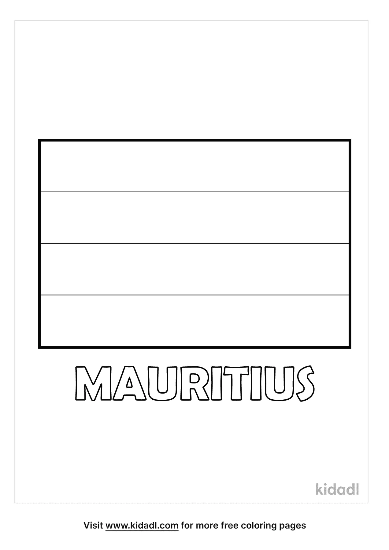 Mauritius Coloring Page