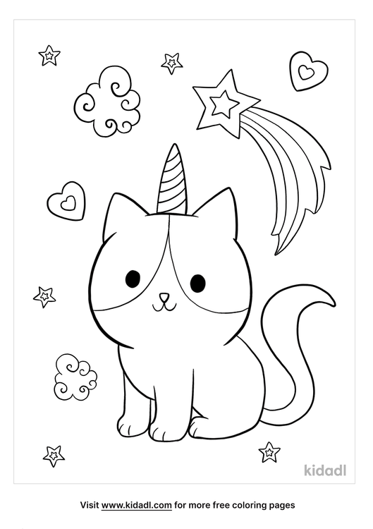 caticorn coloring pages free unicorns coloring pages kidadl
