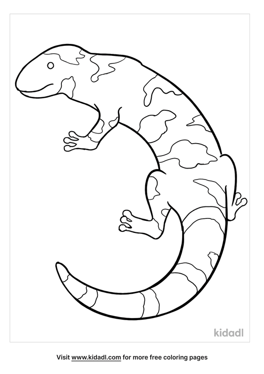 Hila Monster Coloring Page | Free Monsters Coloring Page | Kidadl