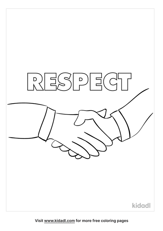 respect coloring page free words quotes coloring page kidadl