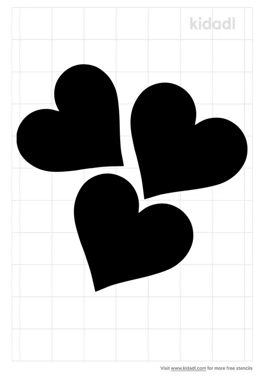 3 Hearts Stencils