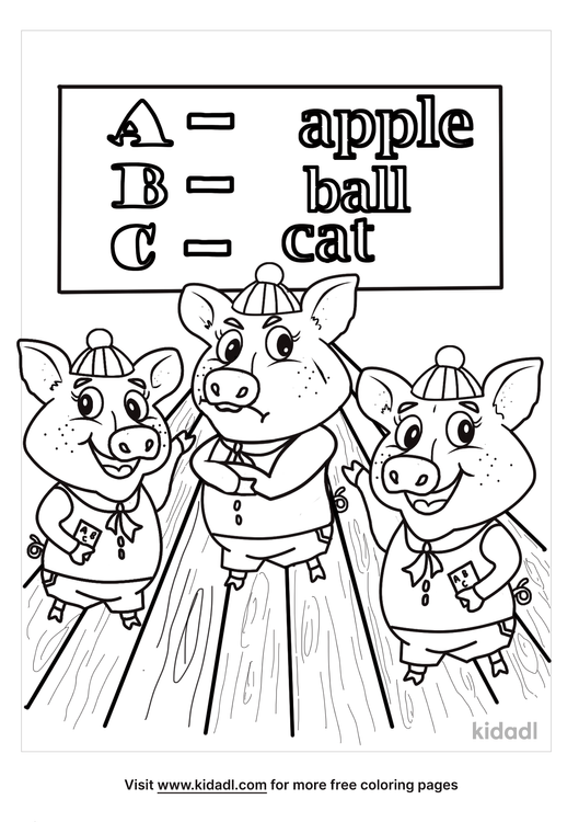 3 Little Pigs Coloring Pages Free Animals Coloring Pages Kidadl