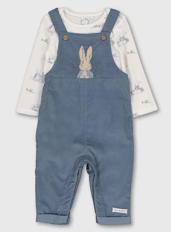 Stripe Floral Joules Stretch Dungarees