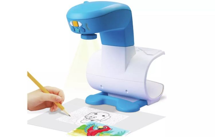 Kids Projector 3 in 1 Play Drawing Board w/8 Water Pens Table Lamp Painting