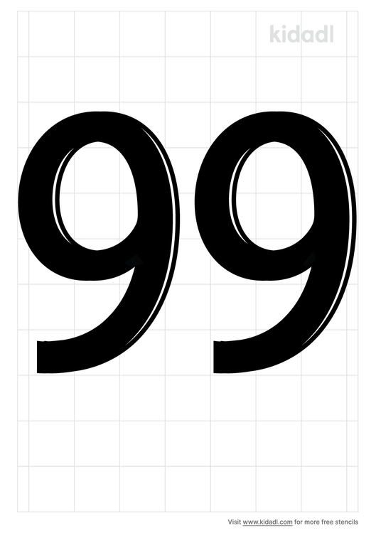 99 Jersey Number Stencils | Free Printable Numbers Stencils | Kidadl ...