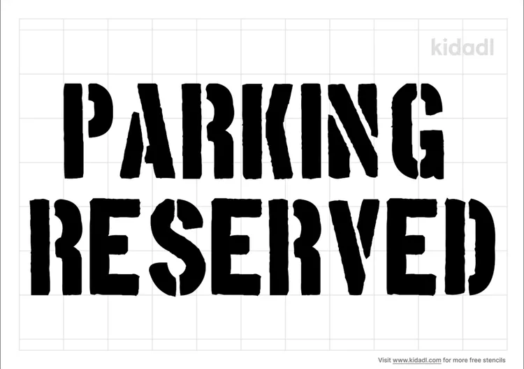 Parking Reserved Stencils