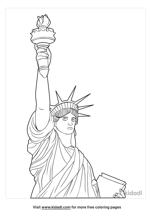 Statue Of Liberty Coloring Pages Free World Geography Flags Coloring Pages Kidadl