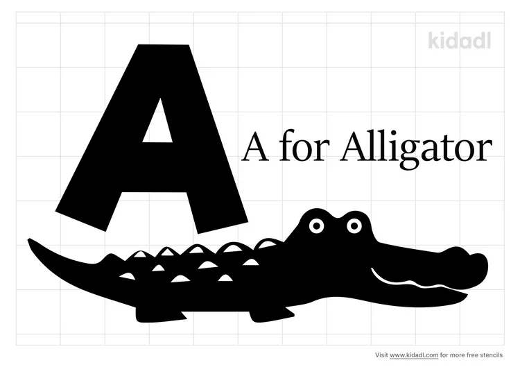 A For Alligator Stencils