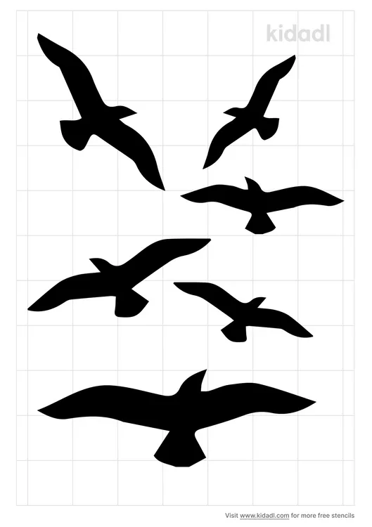 African Bird In Flight Stencils
