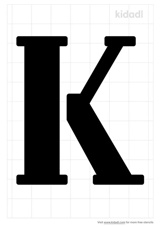 Alphabet K Stencils