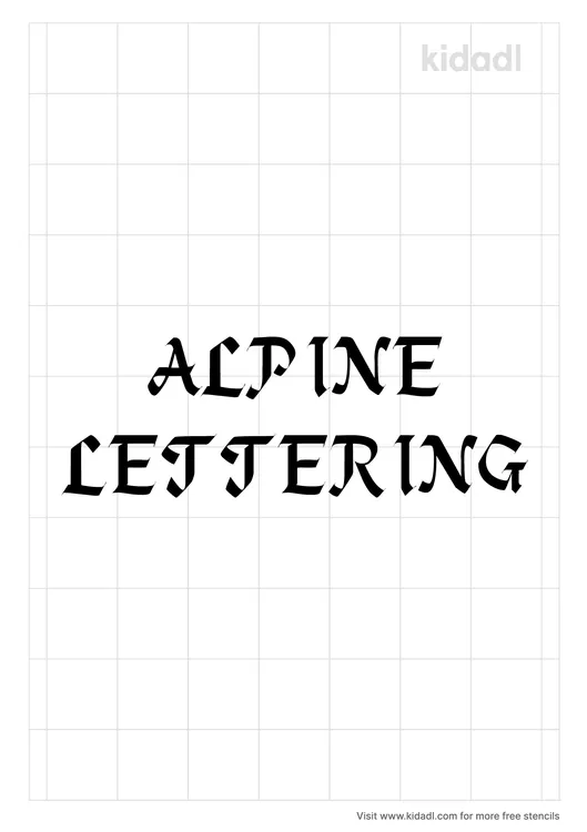 Alpine Lettering Stencils
