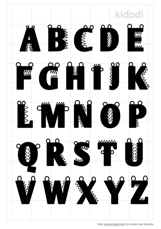 Angry Letter Designs Stencils