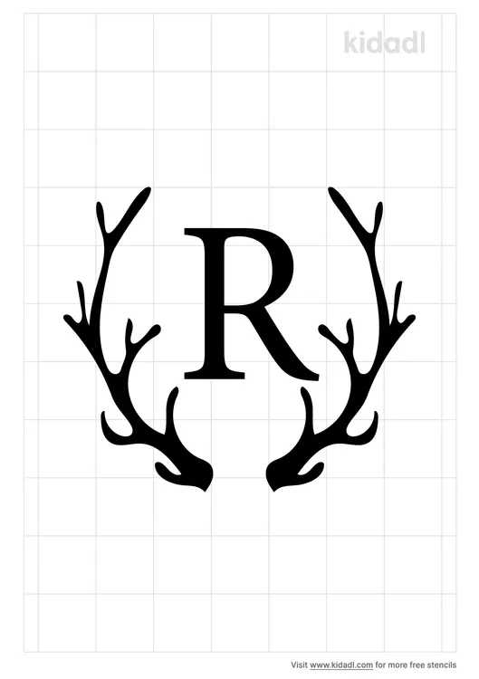 Antlers With R Stencils