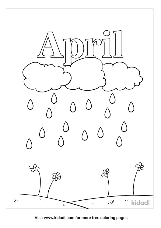 April Showers Bring May Flowers Coloring Pages Free Spring Coloring Pages Kidadl