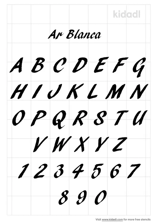Ar Blanca Font Stencils