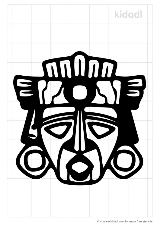 Aztec Face Stencils