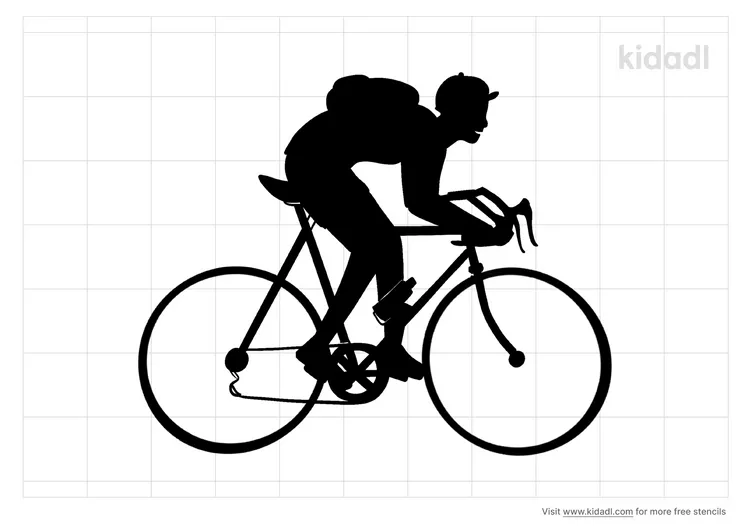 Bicyclist Stencils