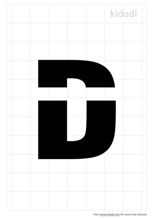 Block Letter D Stencils