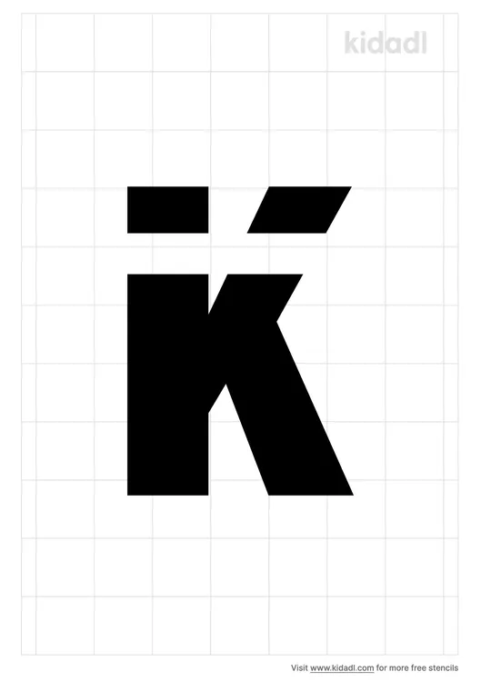 Block Letter K Stencils