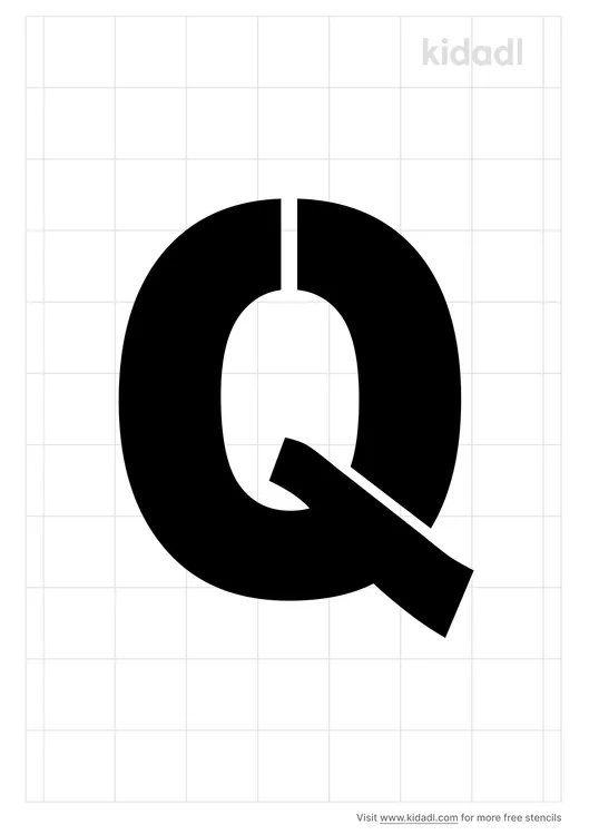 Block Letter Q Stencils