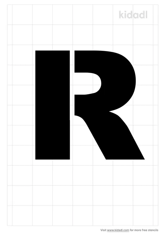 Block Letter R Stencils