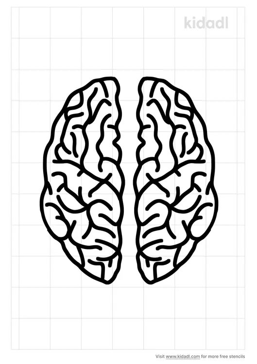 Brain Two Sides Stencils