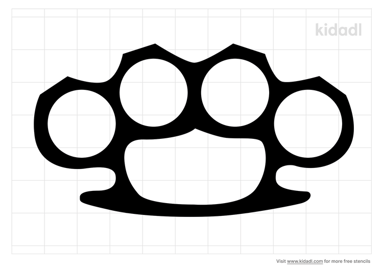 Actual Size Printable Brass Knuckle Template