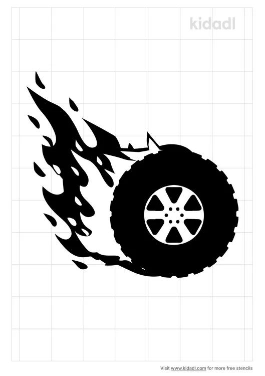 Burning Tyres Stencils