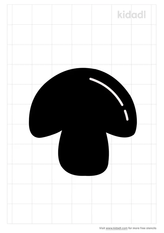 Button Mushroom Stencils